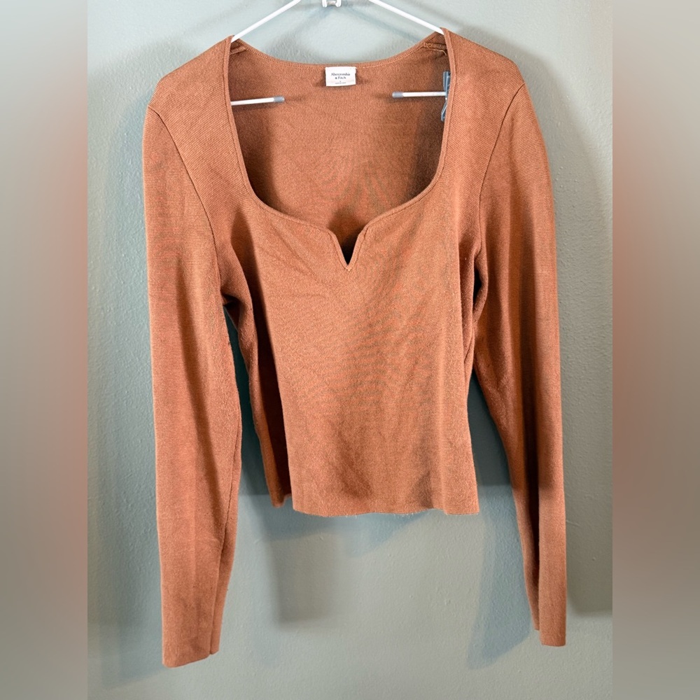Abercrombie & Fitch Terracotta Long Sleeve Top